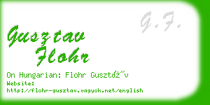 gusztav flohr business card